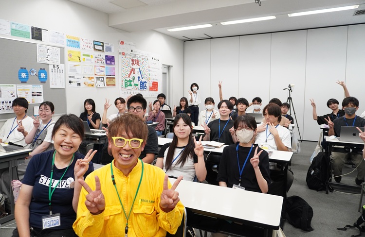 黄ニラ大使来校！産学連携プロジェクト『岡山特産品農福かるた』始動！