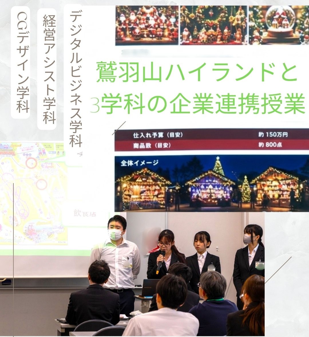 鷲羽山ハイランドと3学科のビジネスプロジェクトの最終発表会を行いました★